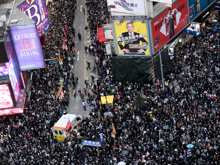 800 Ribu Pengunjuk Rasa Peringati 6 Bulan Demo Hong Kong