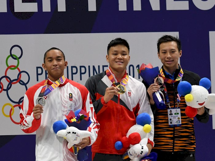 Timnas Renang Estafet 4x100 M Gaya Ganti Putra Raih Perak di SEA Games