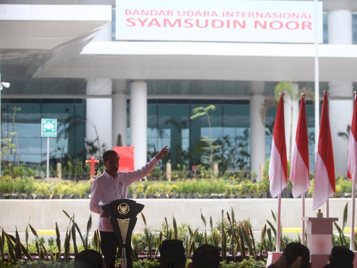 Resmikan Terminal Baru Bandara Syamsudin Noor, Jokowi: Saya Kaget