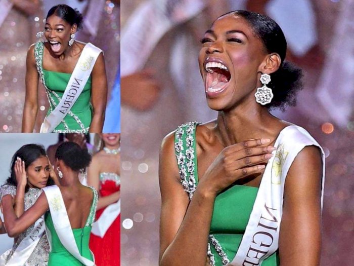 Ekspresi Miss Nigeria Saat Rivalnya Menang Miss World Jadi Sorotan