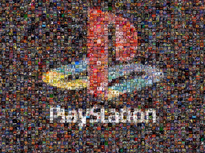 Keren! Mosaic Logo PlayStation Ini Dibuat dari 1.000 Cover Game PS1