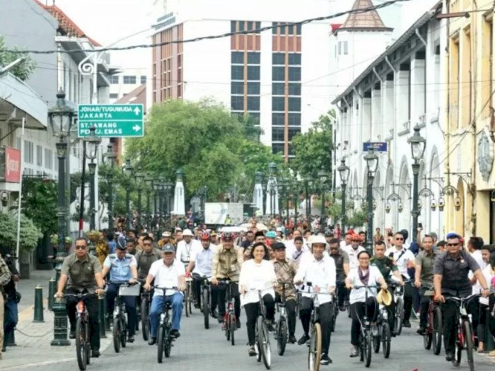 Jokowi Sambangi Kota Lama Semarang
