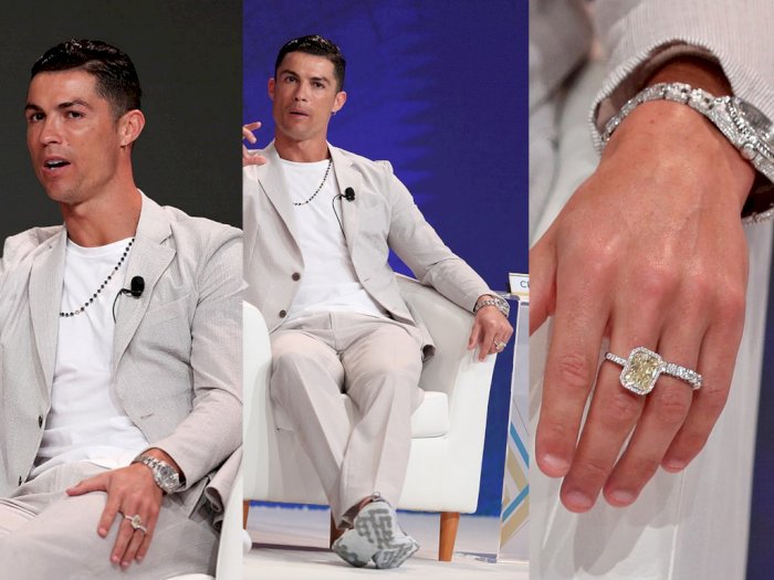 Potret Ronaldo Pakai Jam Rolex Termahal di Dunia, Segini Harganya