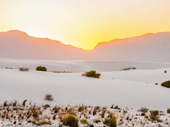 FOTO: Eksotisnya Gurun Pasir Putih di New Meksiko