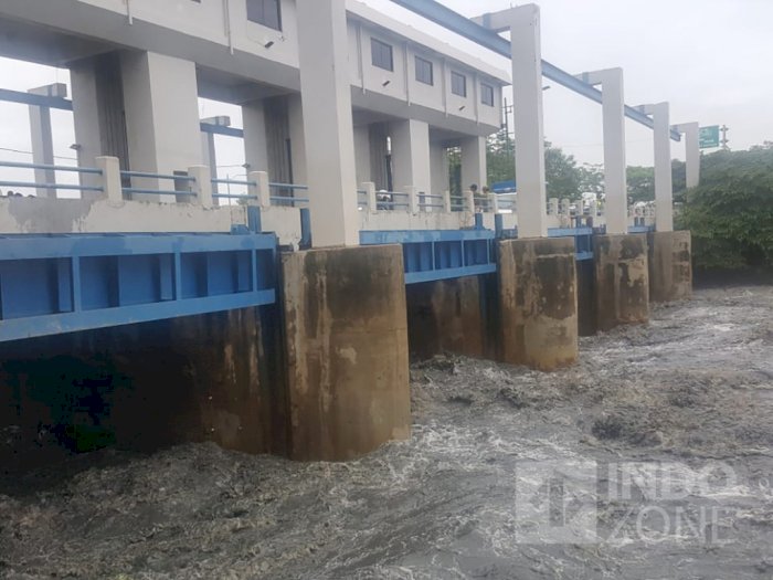 Jakarta Banjir, Pintu Air Banjir Kanal Timur Tertutup Eceng Gondok