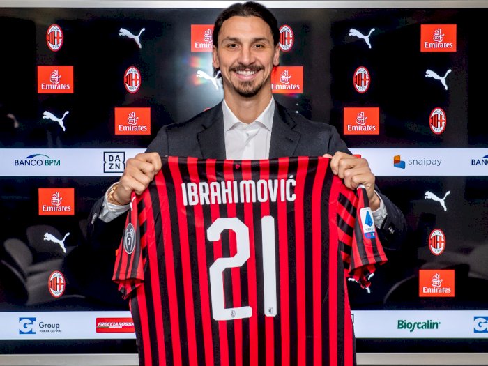 Ibrahimovic Jelaskan Alasannya Pilih Nomor 21 di AC Milan
