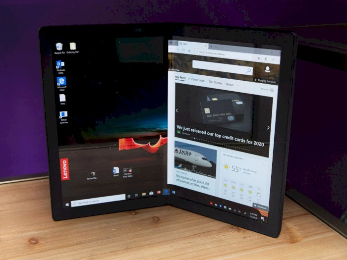 Lenovo Perlihatkan Laptop Layar Lipat Pertamanya di Ajang CES 2020