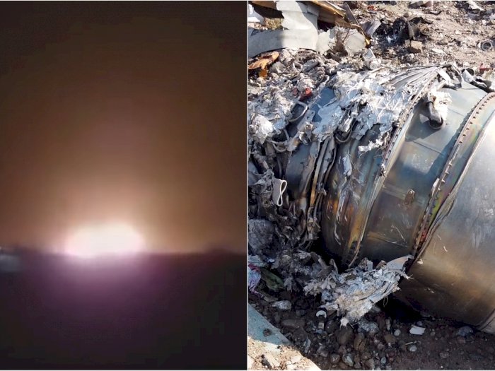 Detik-detik Diduga Rudal Iran Hantam Pesawat Ukraina