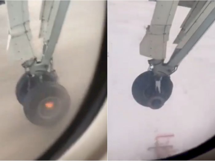 Detik-detik Roda Pesawat Copot Setelah Lepas Landas