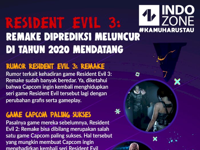 Resident Evil 3: Remake Diprediksi Meluncur di Tahun 2020 Mendatang