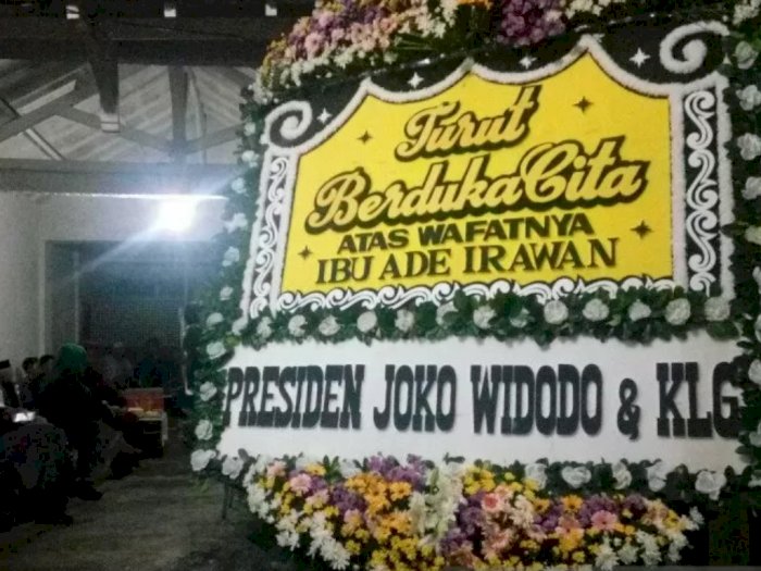 Presiden RI Joko Widodo Kirim Karangan Bunga ke Rumah Duka Ade Irawan