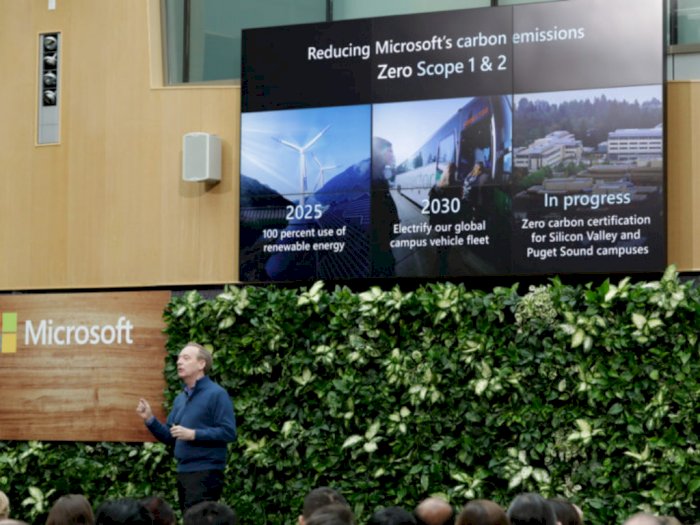 Microsoft Janjikan Lenyapkan Jejak Karbon di Pembuatan Produk 