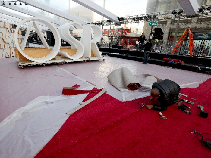 FOTO: Intip Persiapan Karpet Merah Oscar 2020