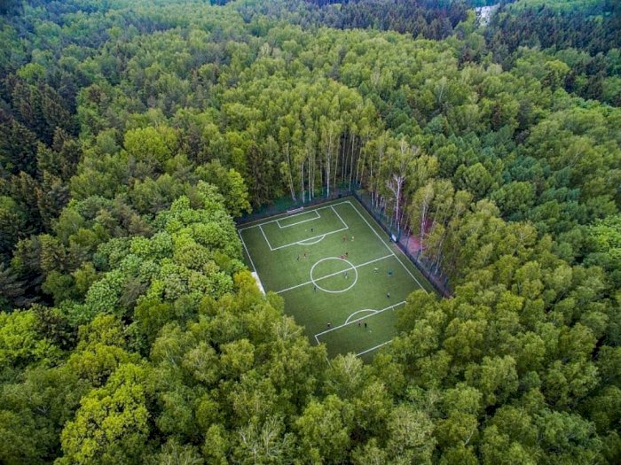Moscow's Park Meschersky, Lapangan Sepak Bola di Tengah Hutan