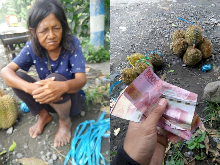 Ditipu Pembelinya, Wanita Penjual Durian Ini Dibayar Pakai Uang Palsu