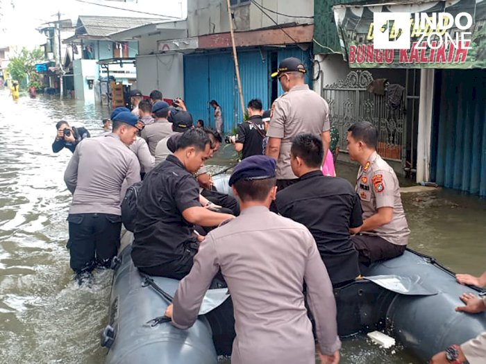 Banjir di Jakbar, Polri Kerahkan 150 Personel