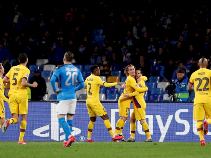 Napoli VS Barcelona 1-1, Griezmann Selamatkan Barcelona dari Kekalahan