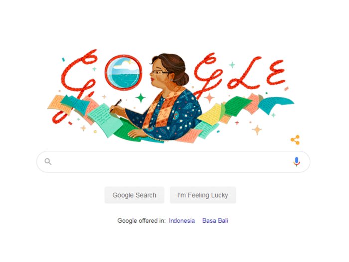 Google Doodle Rayakan Hari Kelahiran Novelis Asal Indonesia, NH Dini