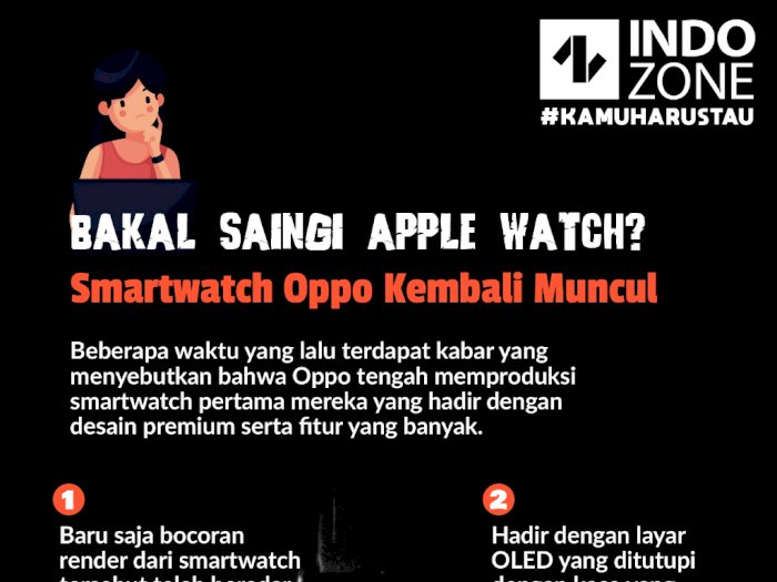 Bakal Saingi Apple Watch? Smartwatch Oppo Kembali Muncul