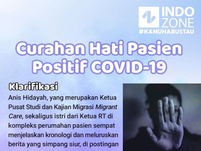 Curahan Hati Pasien Positif COVID-19