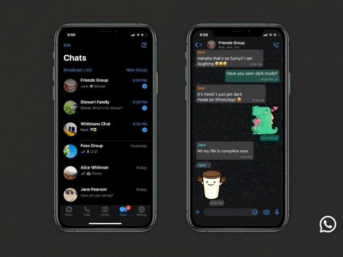 Luncurkan Fitur Dark Mode, WhatsApp Hadirkan Warna Unik Ramah Mata 