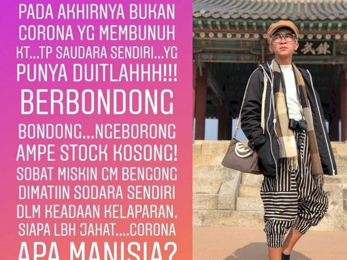 Angkat Bicara Soal Isu Corona di Indonesia, Aming Tulis Pesan Menohok!