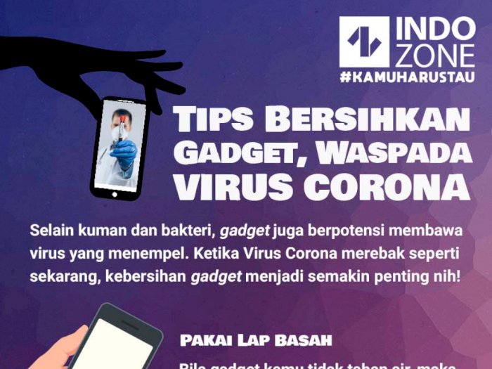 Tips Bersihkan Gadget, Waspada Virus Corona