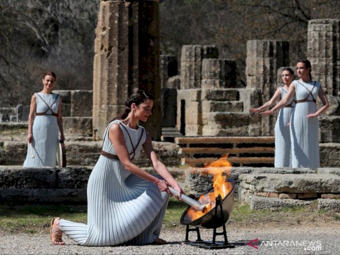 Khawatir Covid-19, Pawai Obor Api Olimpiade 2020 di Yunani Dihentikan