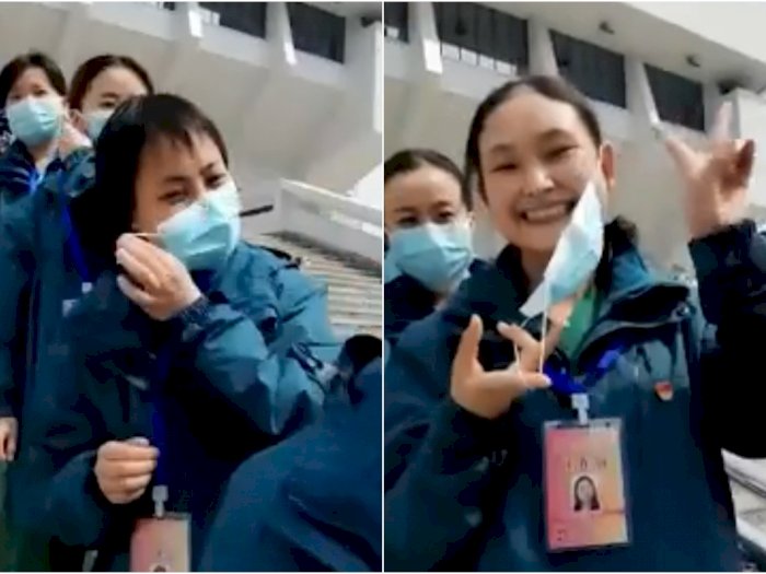 Kasus Virus Corona di Wuhan Menurun, Petugas Medis Senyum Bahagia