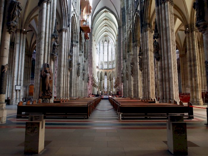FOTO: Katedral Cologne Jerman yang Sepi Gara-gara Corona