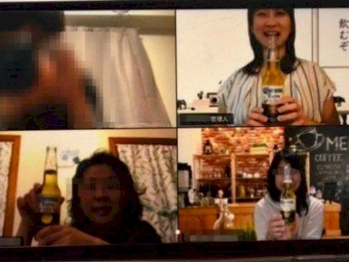 Warga Jepang Minum Bareng  Online Supaya Tetap Asyik Nongkrong di Tengah Karantina Corona