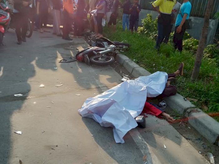 Tabrakan di Jalan Cemara, Seorang Pengendara Sepeda Motor Tewas