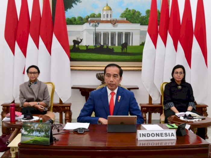 FOTO: Presiden Jokowi Ikuti KTT Luar Biasa G20 Secara Virtual