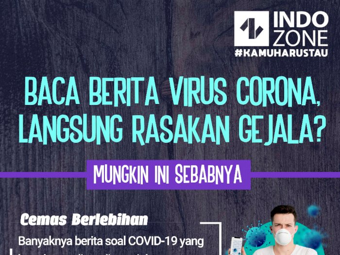 Baca Berita Virus Corona, Langsung Rasakan Gejala?