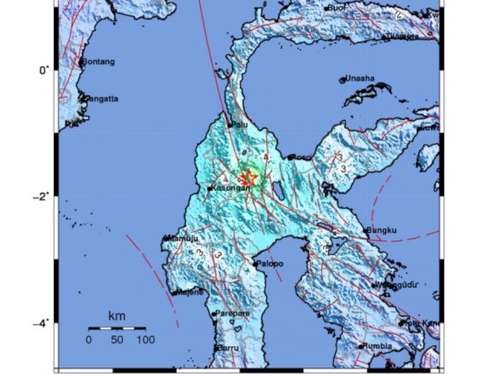 Gempa Berkekuatan 5,8 Magnitudo Guncang Sigi, Sulawesi Tengah