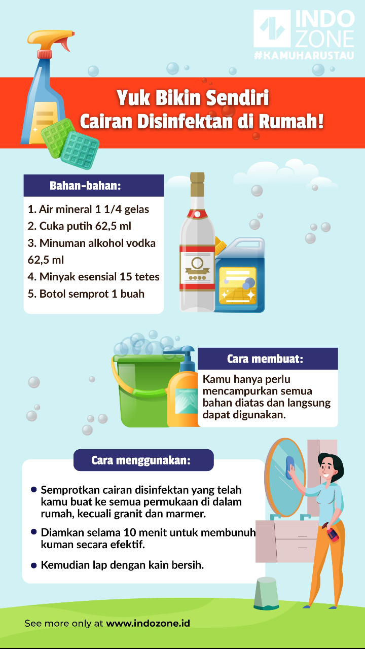 Cara membuat cairan disinfektan