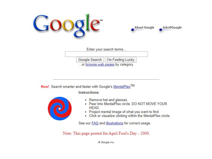 Ternyata Ini 'Prank' April Mop Pertama Google Pada Tahun 2000 Lalu!