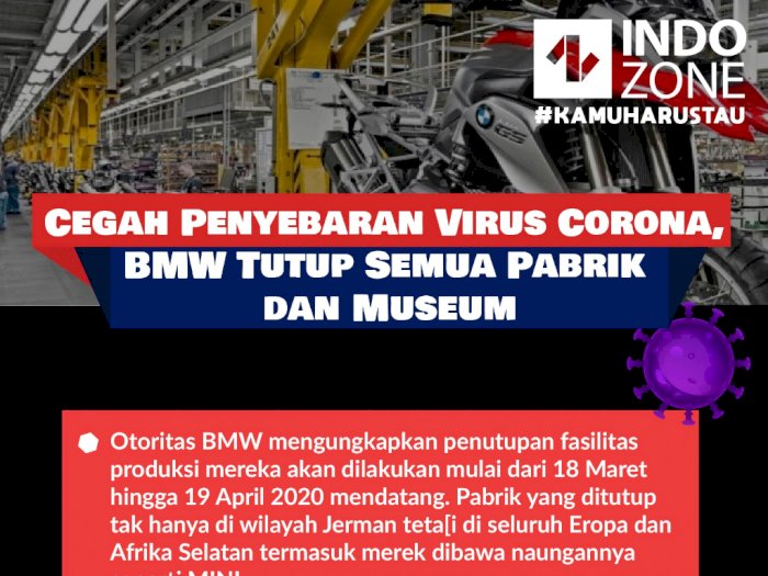 Cegah Penyebaran Virus Corona, BMW Tutup Semua Pabrik dan Museum