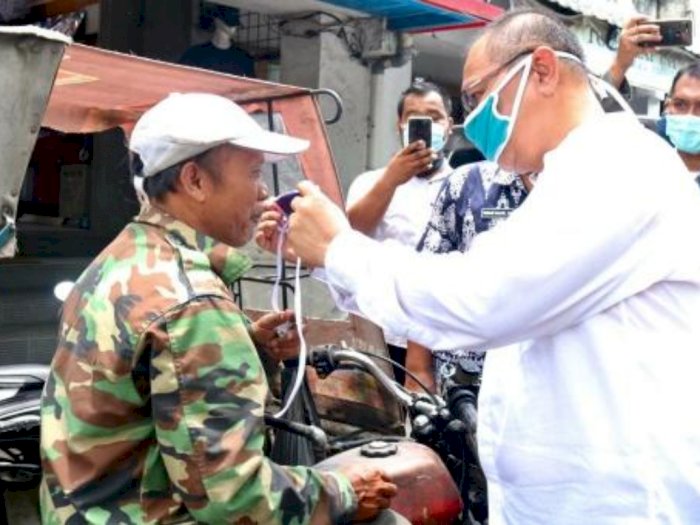 Plt. Wali Kota Medan Usir Pedagang yang Tak Pakai Masker di Pasar Tradisional