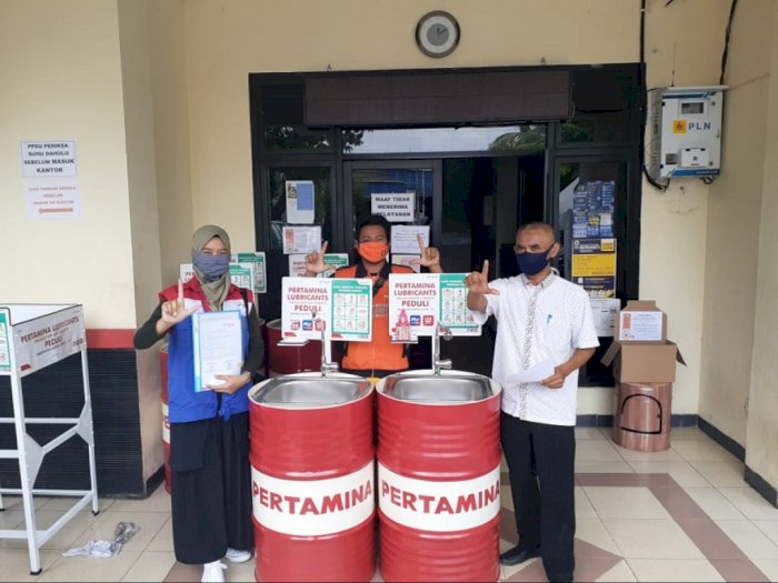 Tangkal Virus Corona, Pertamina Lubricants Donasi Wastafel untuk Warga