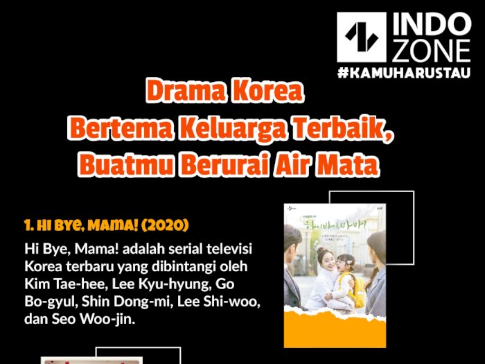 Drama Korea Bertema Keluarga Terbaik, Buatmu Berurai Air Mata