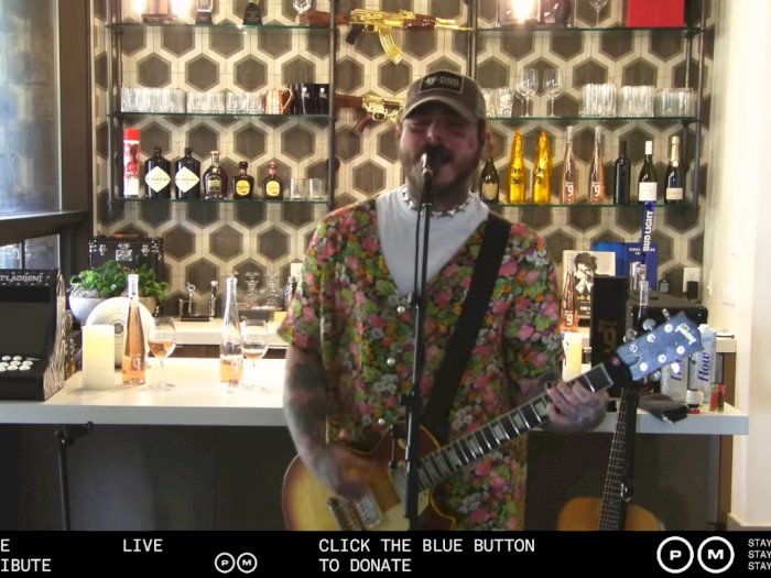 Galang Dana untuk Corona, Post Malone Live Streaming Bawakan Lagu Nirvana 