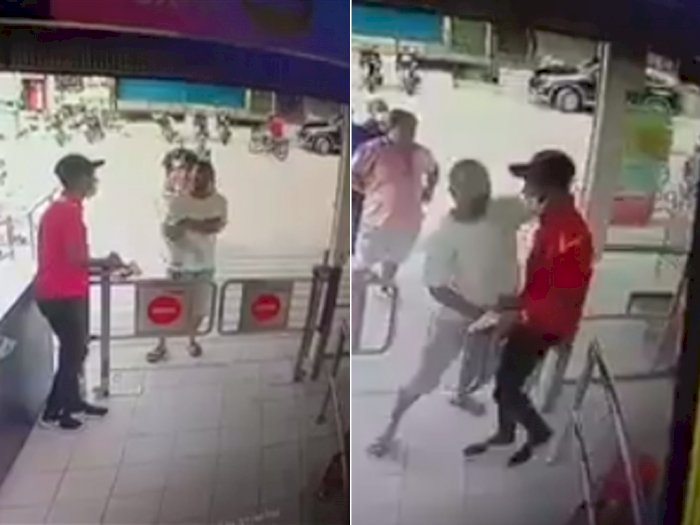  Viral Video Pria Ditegur karena Tak Pakai Masker, Malah Pukul Pegawai Minimarket