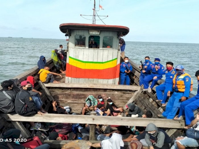 Lagi, Sebanyak 72 TKI Ilegal dari Malaysia Diamankan di Perairan Asahan
