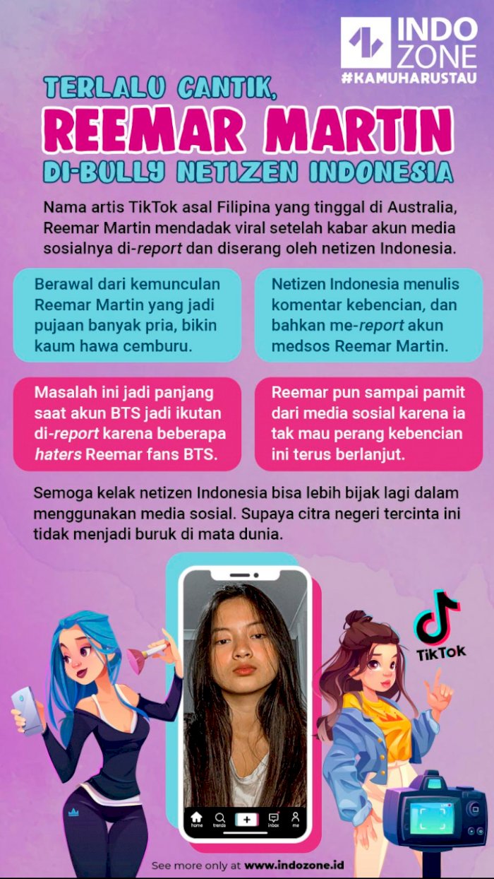 Terlalu Cantik, Reemar Martin Di-bully Netizen Indonesia