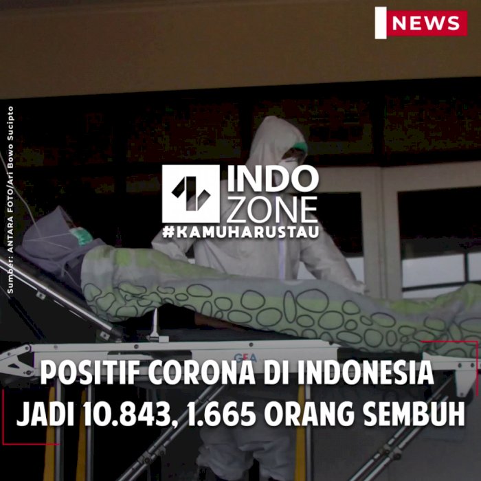 Positif Corona di Indonesia Jadi 10.843, 1.665 Orang Sembuh