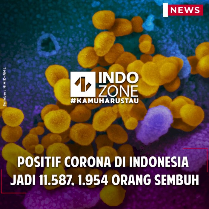 Positif Corona di Indonesia Jadi 11.587, 1.954 Orang Sembuh