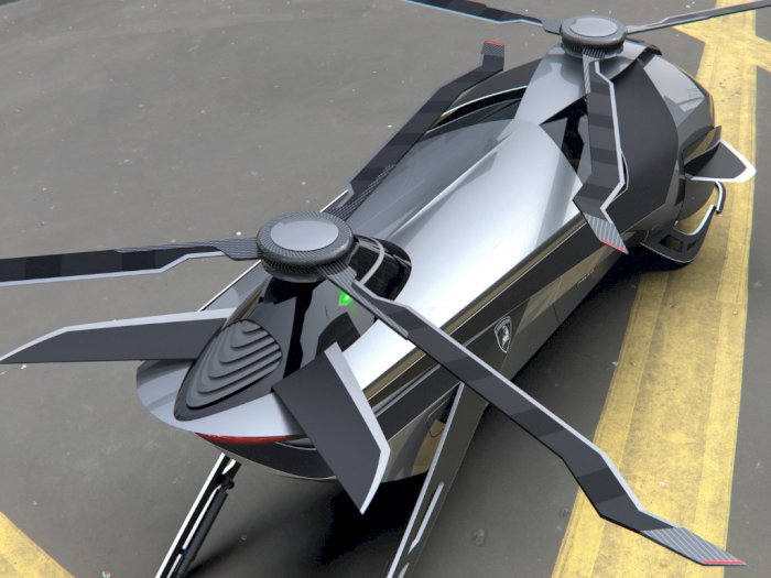 Gokil! Lamborghini Kembangkan Helikopter untuk Taksi Udara