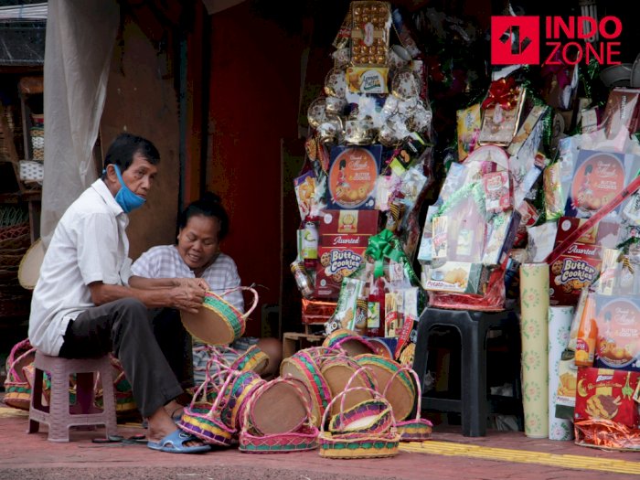 FOTO: Dampak Pandemi, Pedagang Parcel Sepi Pembeli