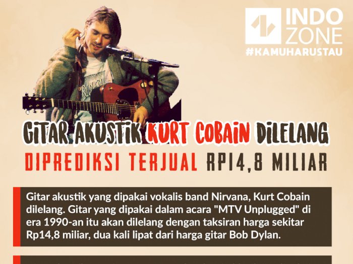 Gitar Akustik Kurt Cobain Dilelang, Diprediksi Terjual Rp14,8 Miliar